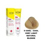 رنگ مو یلو شماره 9 بلوند طبیعی خیلی روشن سرد COOL VERY LIGHT NATURAL BLONDE حجم 100 میل