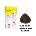 رنگ مو یلو شماره 6.41 بلوند دودی مسی تیره DARK COPPER ASH BLONDE حجم 100 میل