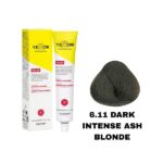 رنگ مو یلو شماره 6.11 بلوند دودی تیره شدید DARK INTENSE ASH BLONDE حجم 100 میل