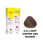 رنگ مو یلو شماره 8.41 بلوند دودی مسی روشن LIGHT COPPER ASH BLONDE حجم 100 میل