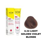 رنگ مو یلو شماره 8.32 بلوند طلایی بنفش روشن LIGHT GOLDEN VIOLET BLONDE حجم 100 میل