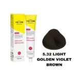 رنگ مو یلو شماره 5.32 قهوه‌ای طلایی بنفش روشن LIGHT GOLDEN VIOLET BROWN حجم 100 میل