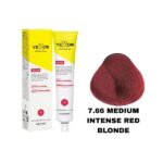 رنگ مو یلو شماره 7.66 بلوند قرمز متوسط شدید MEDIUM INTENSE RED BLONDE حجم 100 میل