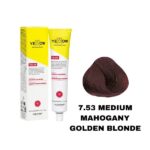 رنگ مو یلو شماره 7.53 بلوند طلایی ماهاگونی متوسط MEDIUM MAHOGANY GOLDEN BLONDE حجم 100 میل