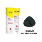 رنگ مو یلو شماره 4 قهوه‌ای طبیعی متوسط MEDIUM NATURAL BROWN حجم 100 میل