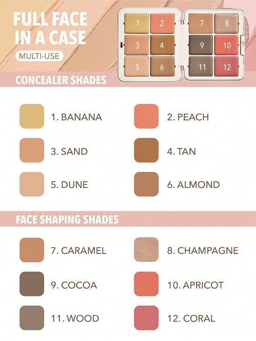 پالت کانتور شیگلم All About That Face Multifunctional Face Palette-Vanilla Sculpt