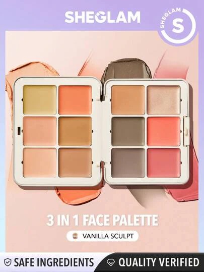 پالت کانتور شیگلم All About That Face Multifunctional Face Palette-Vanilla Sculpt