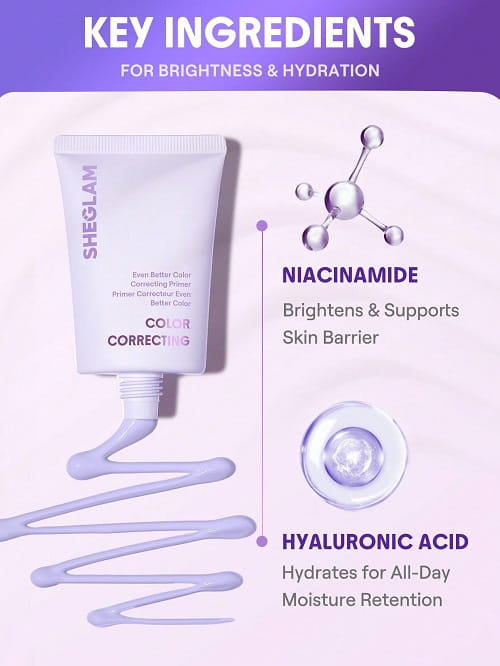 پرایمر بنفش شیگلم 30 میل SHEGLAM Even Better Color Correcting Primer-Purple
