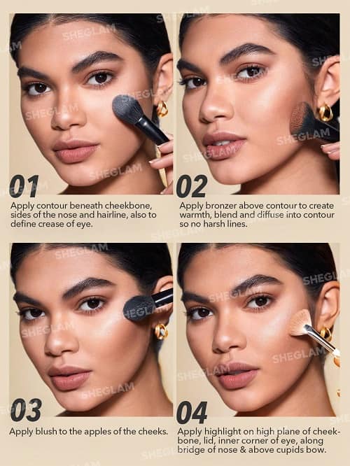 پالت کانتور ۶ رنگ شیگلم مدل Stereo Face Six-Nude