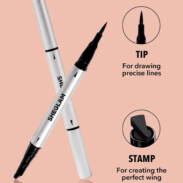 خط چشم دو سر ضد آب شیگلم مدل Sheglam Wing It Waterproof Liner Duo
