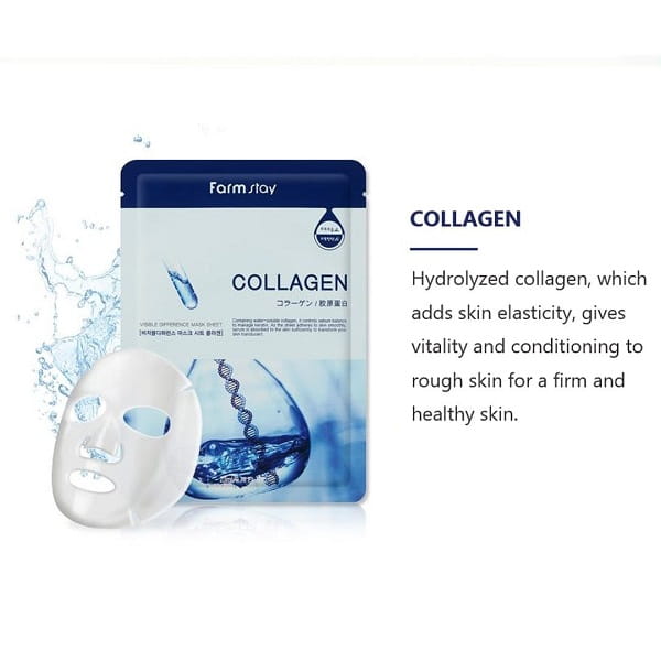 ماسک ورقه ای کلاژن فارم استی 23 میل Farmstay Visible Difference Mask Sheet Collagen