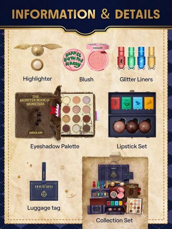پک کامل آرایشی هری پاتر شیگلم (Harry Potter x SHEGLAM Full Collection Set)